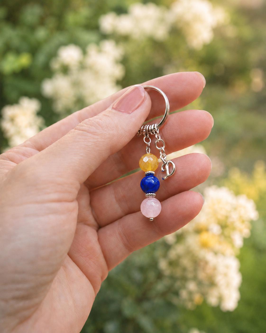 Personalised 40TH BIRTHDAY Crystal Keyring with Illustrated Keepsake Card Milestone Gift