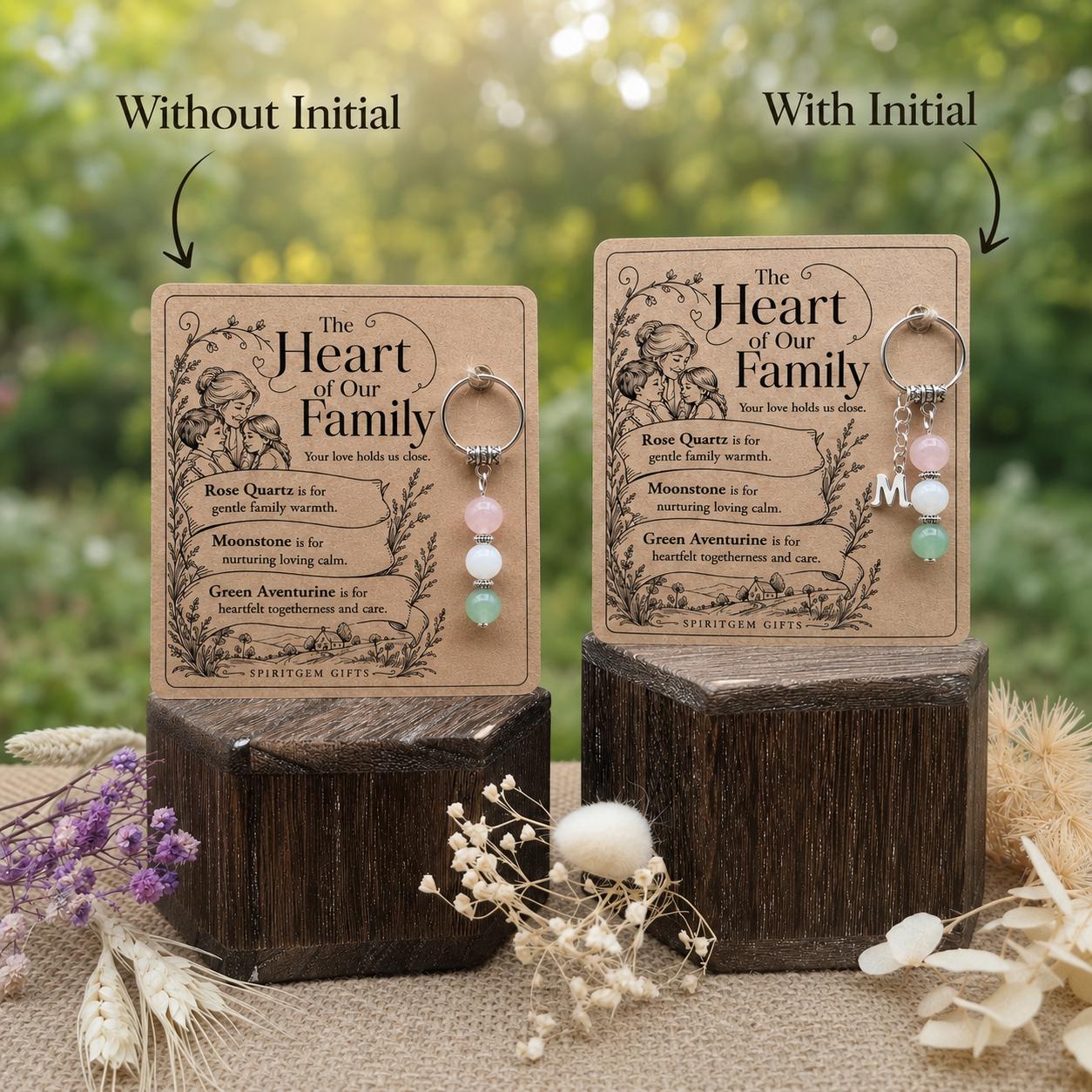 Personalised NANNA Crystal Keyring with Illustrated Keepsake Card Mother’s Day Gift