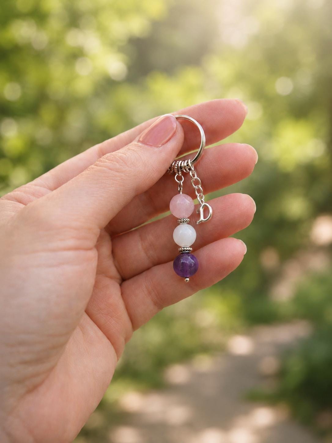 Personalised GIRLFRIEND Crystal Keyring with Illustrated Keepsake Card Valentine’s Day Gift