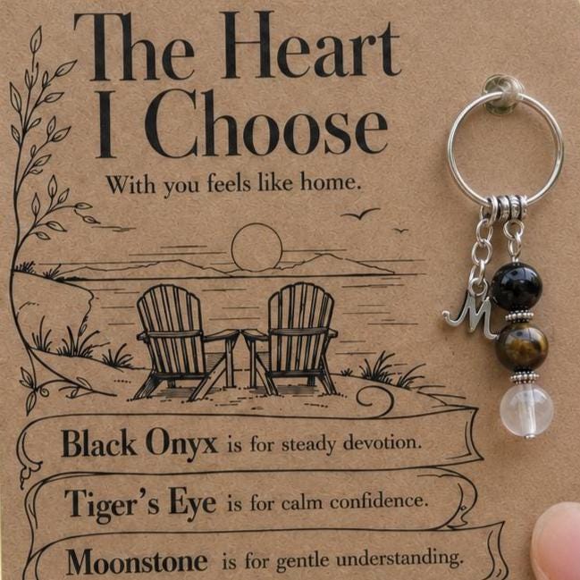 Personalised HUSBAND Crystal Keyring with Illustrated Keepsake Card Anniversary Gift