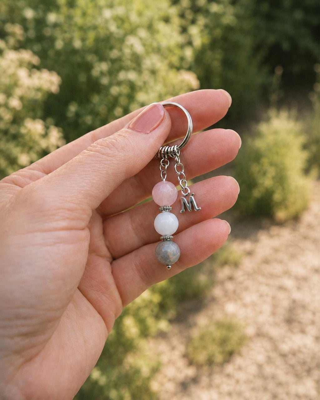 Wife Gift, Soulmate Crystal Keyring with Illustrated 'The One I Hold Close' Card