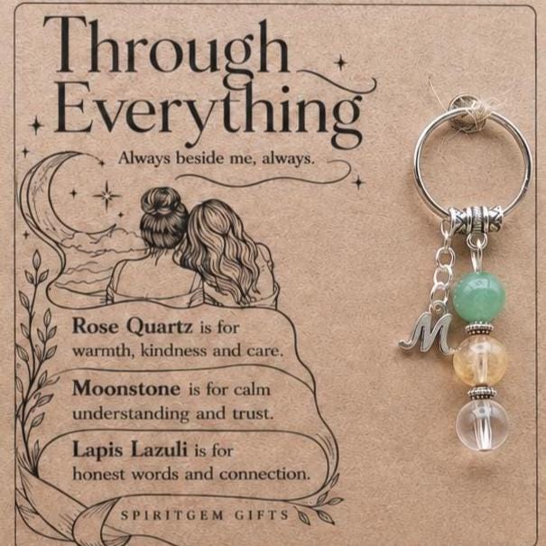 Personalised Friend Crystal Keyring with Keepsake Card