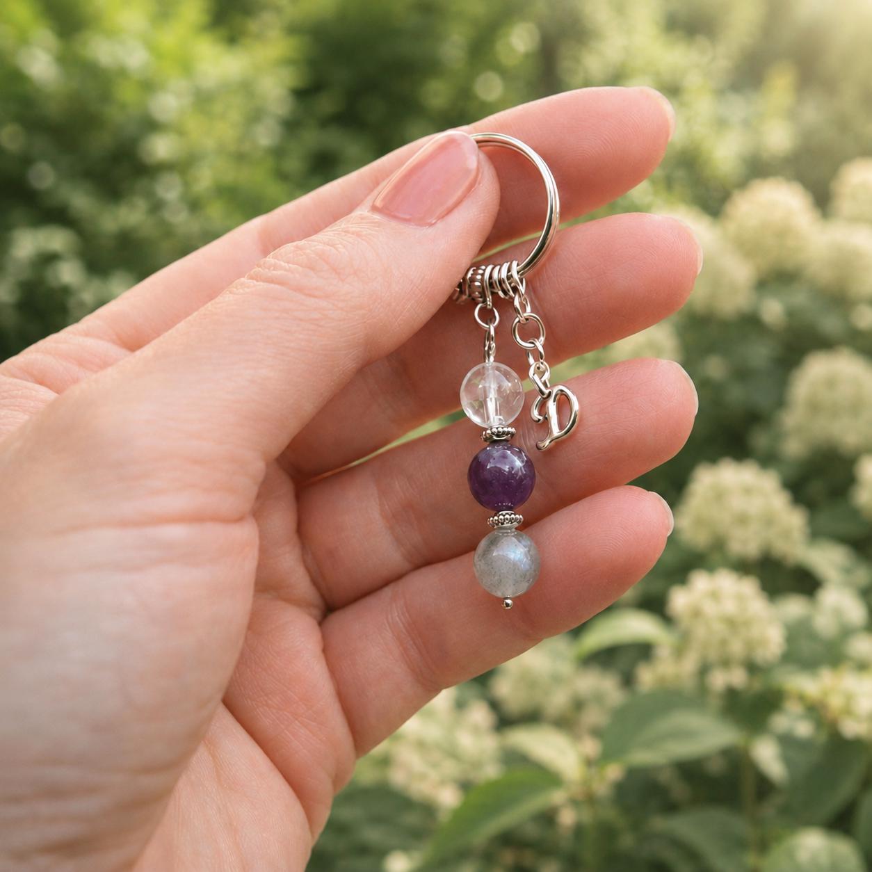 Jigsaw Puzzle Lover Gift, Crystal Keyring with Illustrated 'Piece by Piece' Card