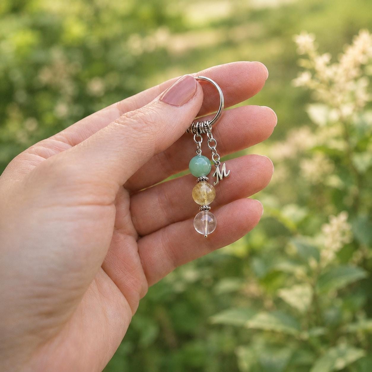 Irish Good Luck Gift, Crystal Keyring with Illustrated 'A Little Irish Magic' Card