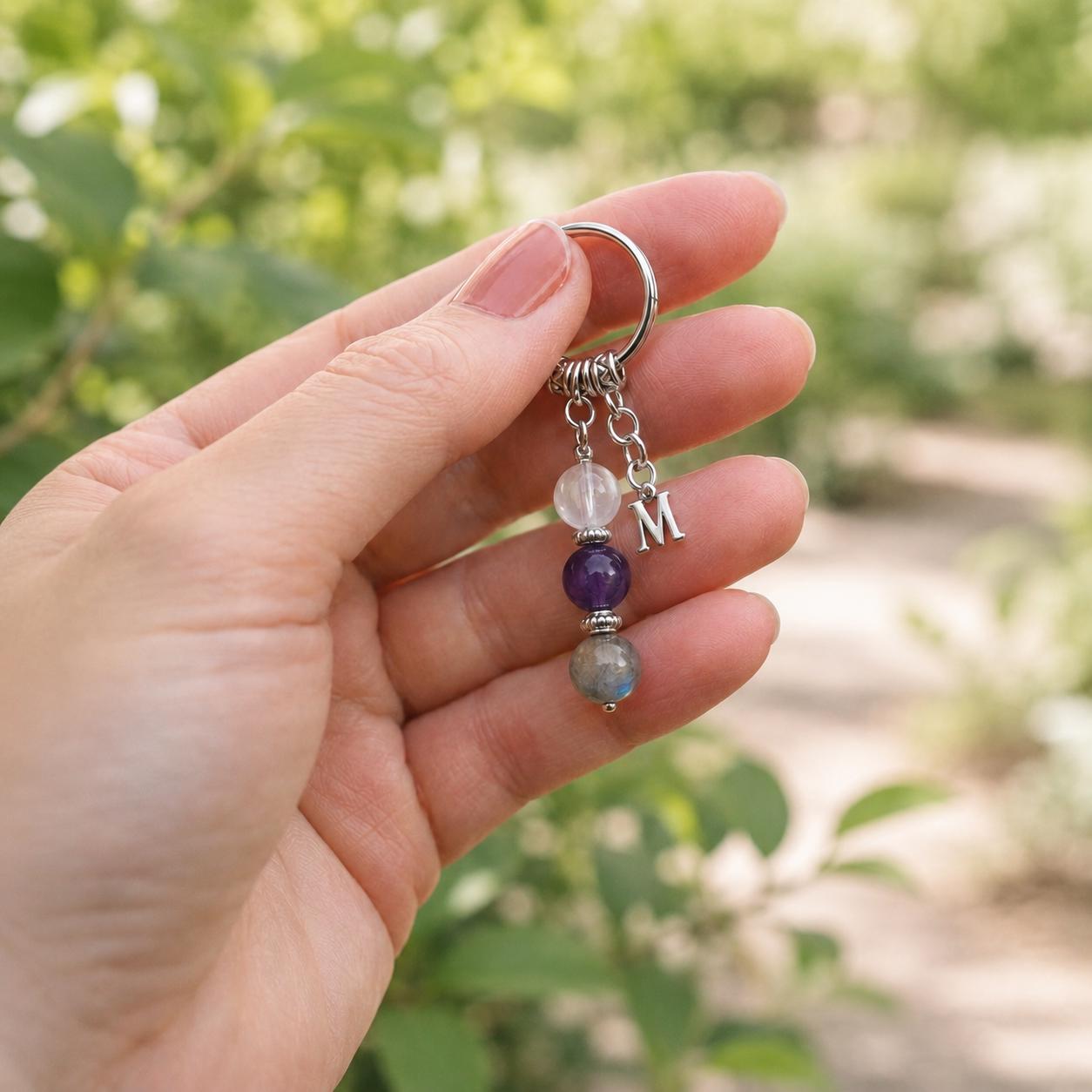 Christmas Eve Box Filler, Crystal Keyring with Illustrated 'A Little Christmas Magic' Card