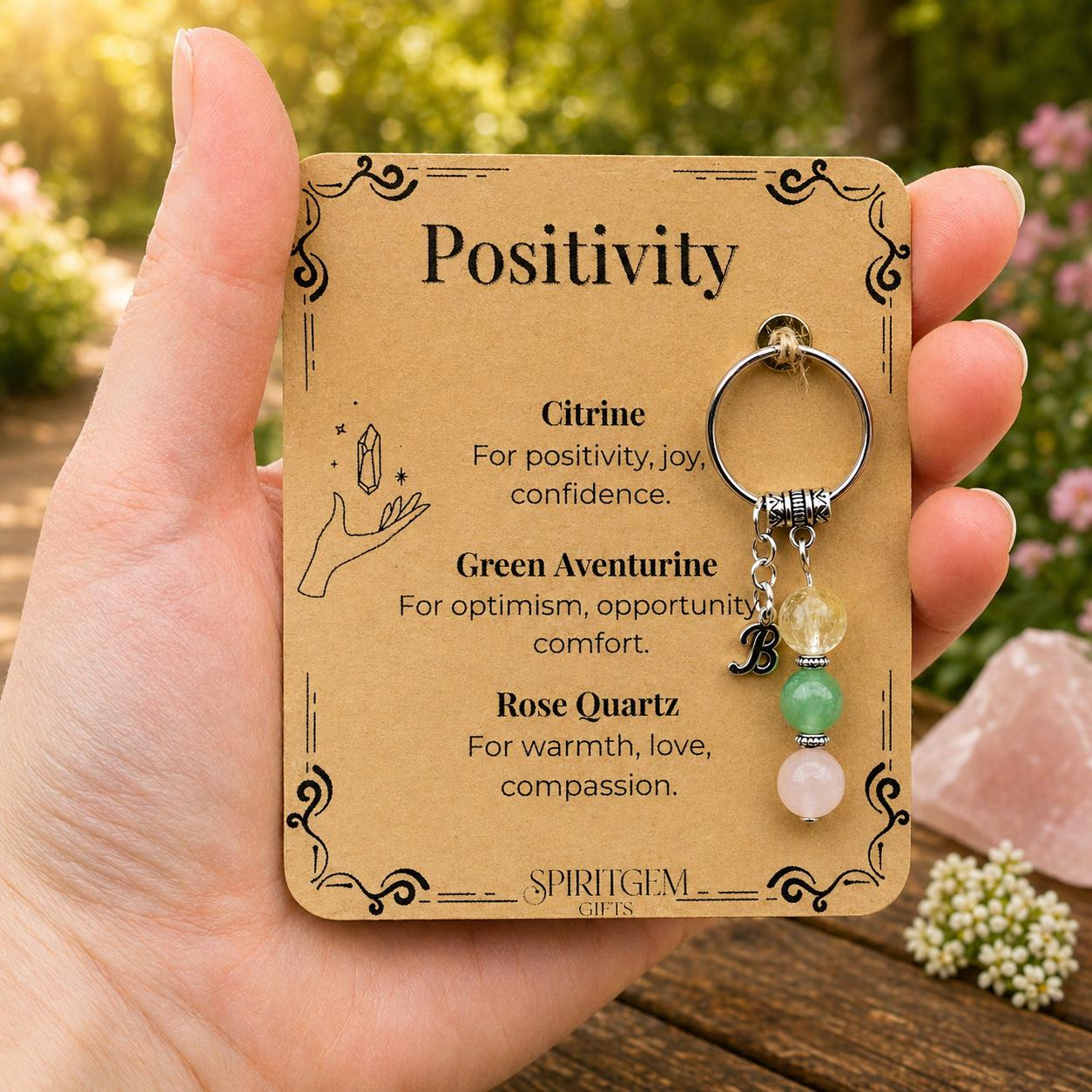 Sending Sunshine Gift, Cheer Up Crystal Keyring, Personalised Happy Post Keepsake